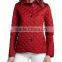 women winter quilted button jacket