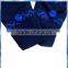 Blue and Navy Half Finger Knitted Acrylic Gloves With Cover