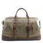 Wholesale genuine leather canvas Shoulder Weekender Bag