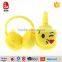 2016 new design hot sale plush emoji safety earmuff wholesale