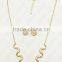Juyuan Fashion 18K Gold Plated Pendant&Earring Semi-gloss Set