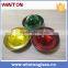 Red glass road stud tempered