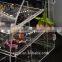 high quality tabletop 3 tier clear acrylic jewelry display case