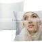 High quality polyester peach skin full white sublimation pillow case