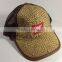 Mesh Cap Straw Weave straw trucker hat ,straw baseball hat ,straw snapback hat