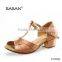 Satin Dance Shoes T Strap Girl Dance Shoes Cube Heel Easy Buckle