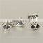 925 Sterling Silver Four Clover Double Bow Knot Removable Sister Alphabet Pendant