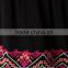 girls 100% viscose shorts special ethnic patterns design black embroidered hem shorts