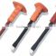 Flat Stone Chisel With Rubber Grip adze wood carving chisel /6pc Stone Carving Chisels /300mm Flat Stone Chisel