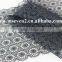 new black color lace design 2016 embroidery scallop shape lace trim austrian embroidery designs flower lace in 17cm