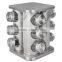 12 jars Glass Condiment Kitchen Set Stainless Steel Revolving Spice Rack set