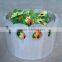 Flower basket handmade flower basket flower girl baskets artificial christmas flower basket for sale