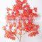SJ071210 Red maple tree branches/fabic maple tree leaves for maple tree making