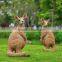outdoor garden decoration promotion life size resin kangaroo fiberglass animals for sale
