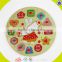 Wholesale cute wooden numbers clock jigsaw toy educational wooden numbers clock jigsaw useful preschool baby puzzle W14B040