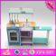 2016 new design preschool home play wooden toy kitchen sets for kids W10C252