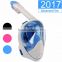 Snorkel Mask Full Face with GoPro Mount Panoramic View Snorkeling Diving Mask Anti-Fog Anti-Leak Longer Snorkel 2 Size Available
