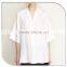 New fashion latest tops for girls short sleeve white tops for women 2016