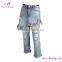 Wholesale Short Skirt Fake Two Pieces Lady Lady Jean Pants