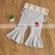 2017 Wholesale Kids Girl Bell Bottom Pants of Rose Embroidery Girls 3/4 Pants