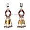 Vintage ethnic beads pendant drop earrings for women