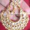 Kundan Jadau Earring Tikka gold plated chand bali Set