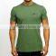 Black Custom Printed Mens Tapered Gym T Shirt Olive Fitted Short Sleeve T Shirt OEM Fitness T Shirt Gym Wear Wholesale