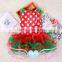 2015 OEM wholesale kids sleeveless red dot fluffy tutu christmas party pettiskirts dresses