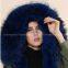 Best sellling high end elgegant long style lake blue women coat for winter