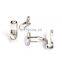 Romantic White sand sliver cufflinks