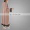 2017Sexy Muslim Cardigan With Lace Front Open Overcoat Long Sleeves Maxi Kimono Dubai Arab Fashion Women Design
