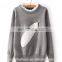 2016 Winter Women embroidered fabric sweater