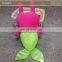 Mermaid pink ugly plush soft stuffed doll