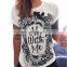2017Spring and summer fashion loose tshirt color printed cotton shirt girls shirts