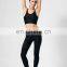 GAEANER black crop moisture wicking organic cotton padded sports yoga bra