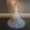 Charming Fish Style Applique Lace & Shinning Beads Croset Back Wedding Dress With Chapel Train