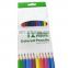 2016 Hot Sale Super Quality 7" hexagonal Plastic Colored Pencils 12pcs set