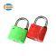 MA - PD 8004 25 mm logo and bar code printed security steel shackle plastic padlock seal with master key