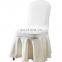 Fancy Pleated Skirt Chair Cover Spandex Flat Front Wedding Dining Room Chair Covers