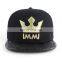 Cheap Flat Brim 6 Panel Adjustable Luxury Gold Color Snapback Cap