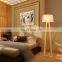 Retro floor lamp hotel wooden light fixture wooden base floor standing lamps for home goods hotel