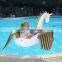 2019 unicorn swimming float/colorful water bed summer beach pool party