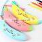 Wholesale durable Banana Shape Silicone Pencil Bag School ,Silicone Office pencil case bag Zipper Silicone Pencil Bags
