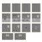 10A/16A gray black leather pattern multi-pin socket plug electrical wall socket switch panel