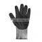 Grey HPPE Cut & Impact Resistant Gloves with Sandy Nitrile Coating on Palm