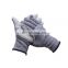 HPPE Cut Resistant Gloves Sewing with Leather on