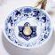 Ancient Ceramic Blue And White Bathroom basin Hand Wash Sink