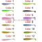 10pcs/bag Soft Lures Silicone Bait 7cm 1.9g Goods For Fishing Sea Fishing Pva Swimbait Wobblers Artificial Tackle lure