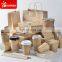 Disposable custom kraft paper brown take out lunch box