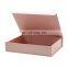 Shallow pink premium cardboard paper magnetic closure gift box packaging with custom logo